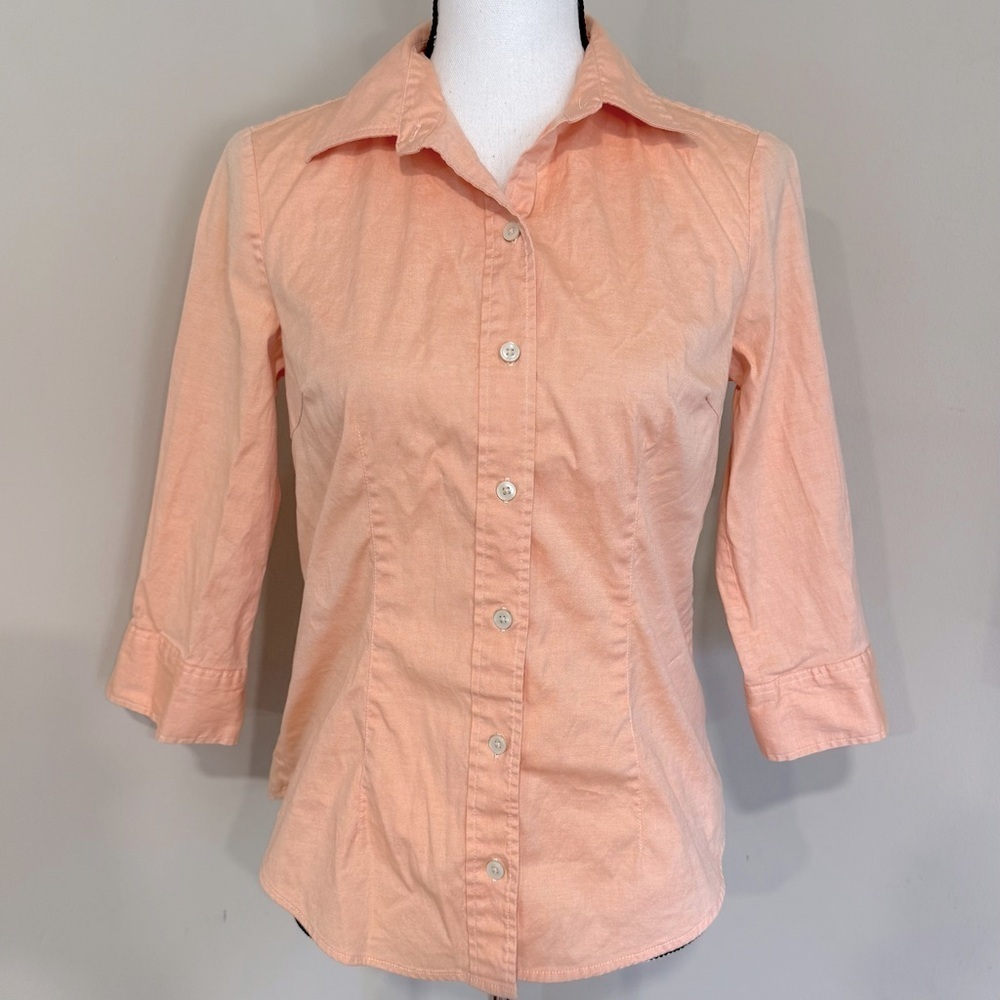 Gap 3/4 Sleeve Fitted Blouse - Picture 1 of 6